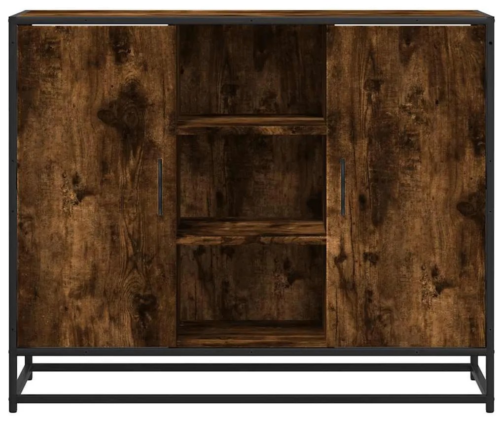 Sideboard Καπνιστή δρυς 92x35x76 cm Κατασκευασμένο ξύλο - Καφέ