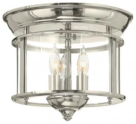 Πλαφονιέρα Φωτιστικό Οροφής 3xE14 40W IP20 Gentry Elstead HK-GENTRY-F-PN Νίκελ Ματ