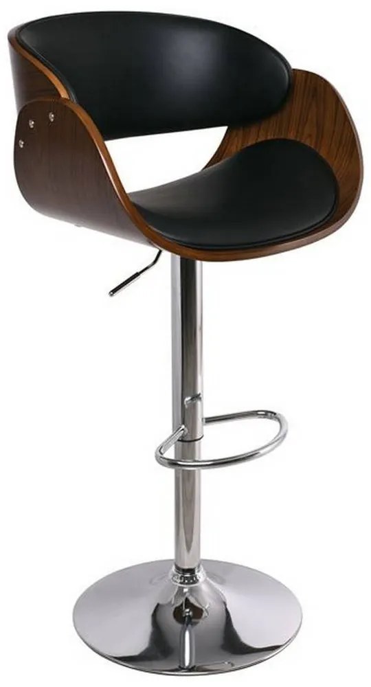 Σκαμπό Μπαρ Joy Black ΕΜ105,1 58x51x62/92-83/113cm Μέταλλο,Ξύλο