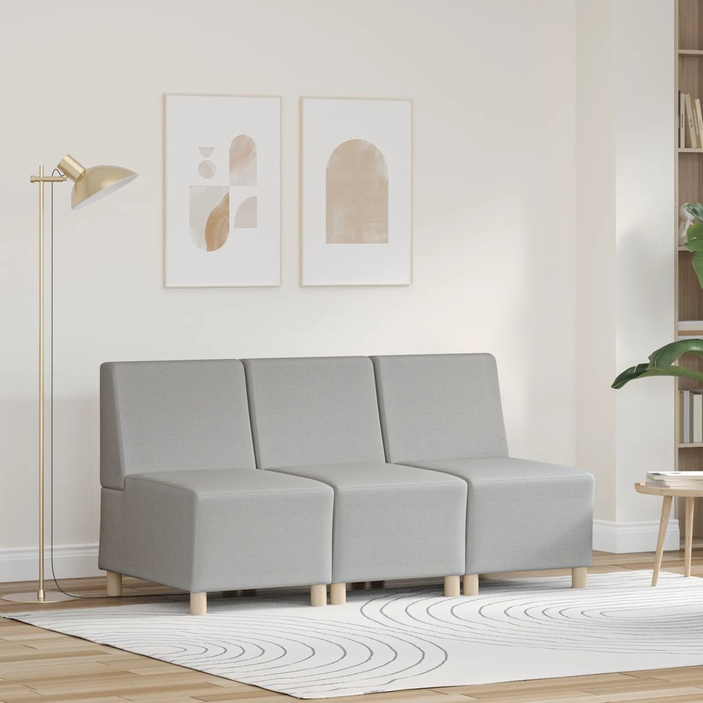 vidaXL Καθίσμα Σαλονιού 3 pcs Σκούρο γκρι 55 x 74 x 82 εκ. ύφασμα