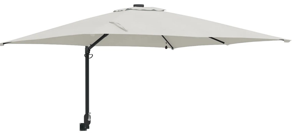 vidaXL Ομπρέλα Κήπου Άμμος 248.5 x 247.5 x 160 εκ. ύφασμα