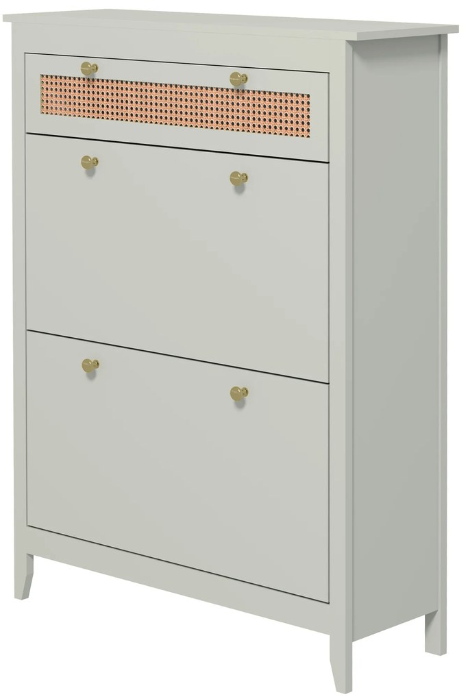 HOMCOM Έπιπλο Παπουτσιών για 12 Ζευγάρια, με 1 Συρτάρι που εξέρχεται, 2 Συρτάρια ανατροπής, Έπιπλο Παπουτσιών, 88 x 30 x 120 cm, Πράσινο