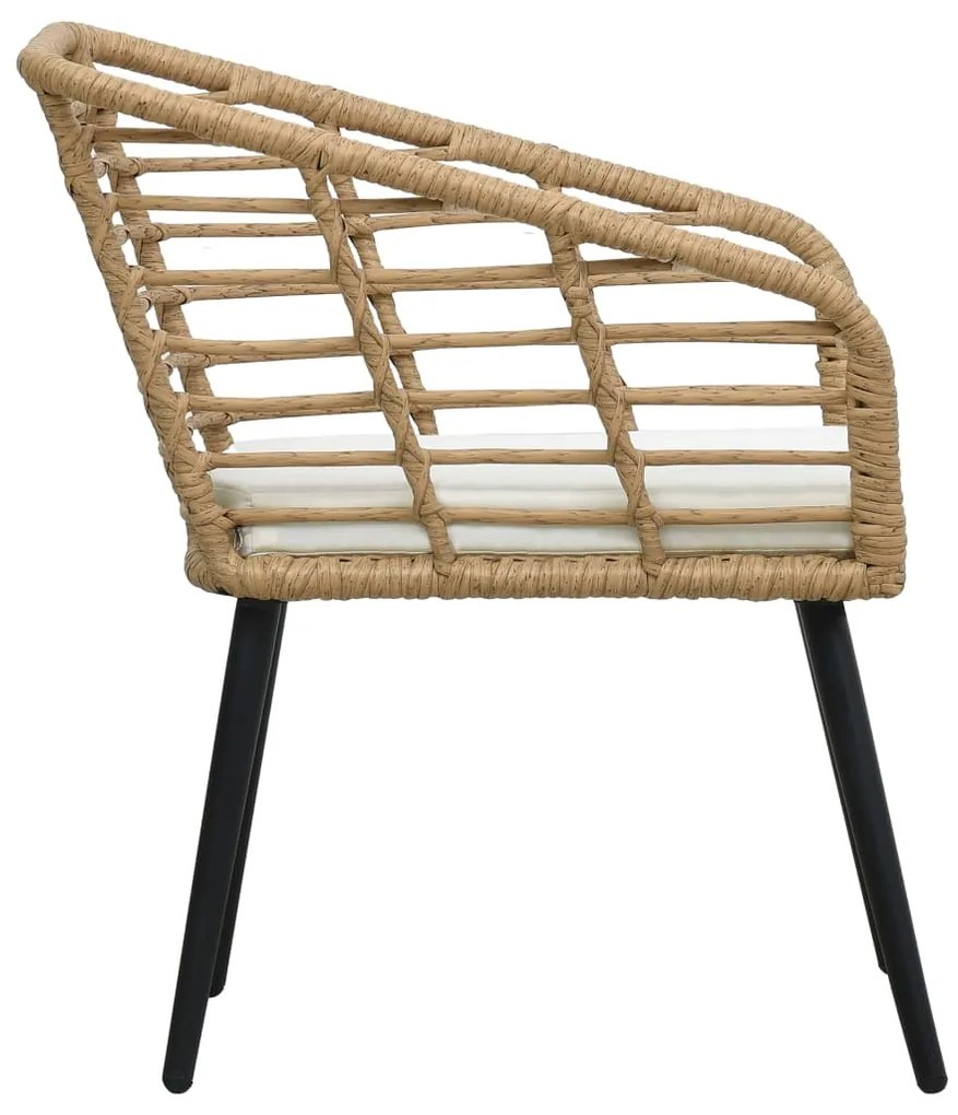 vidaXL Καρέκλες Εξ. Χώρου 2 τεμ. Χρώμα Δρυός Συνθ. Ρατάν με Μαξιλάρια