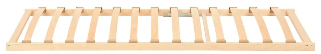 vidaXL Βάση κρεβατιού με λάμες Καφέ 100 x 190 cm Στερεό Ξύλο Μηλιάς