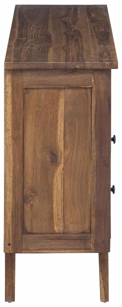 vidaXL Πλαϊνό γραφείο Φυσικό 100 x 30 x 68 εκ. Στερεό Ξύλο Τίκ