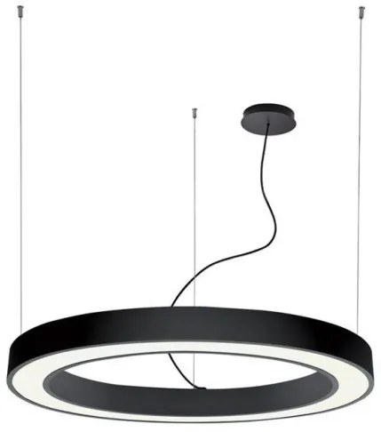 Κρεμαστό Φωτιστικό Οροφής LED 66W 3000Κ Φ90cm Ring Viokef-3915-0009-3-B-N-Μαύρο 3915-0009-3-B-N