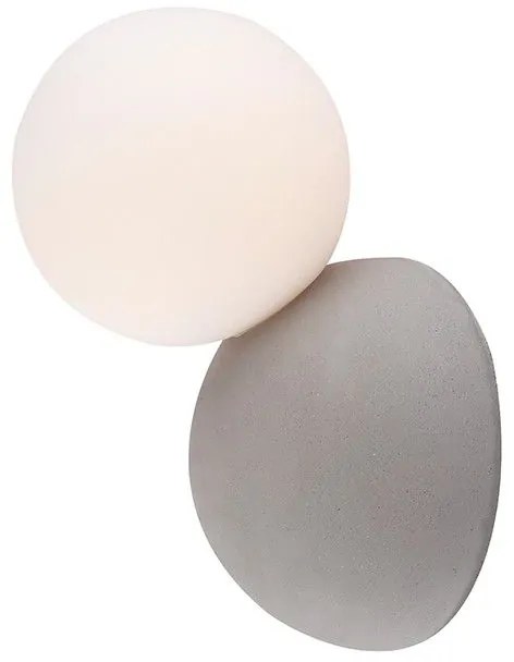 Φωτιστικό Τοίχου - Απλίκα MK421W19G 1ΧG9 19Χ12Χ12 Grey-White Aca Decor Cement