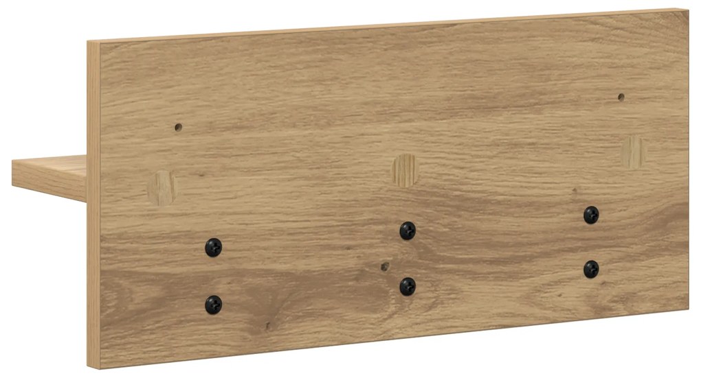 vidaXL Τοίχου Κρεμάστρα με ράφι artisan δρυς 40 x 10.5 x 18 εκ
