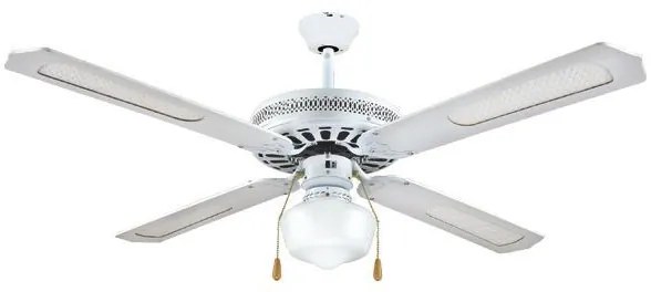 Eurolamp Ανεμιστήρας Οροφής 70W Με 1 Φως Ε27 Φ130cm Λευκός 147-29000