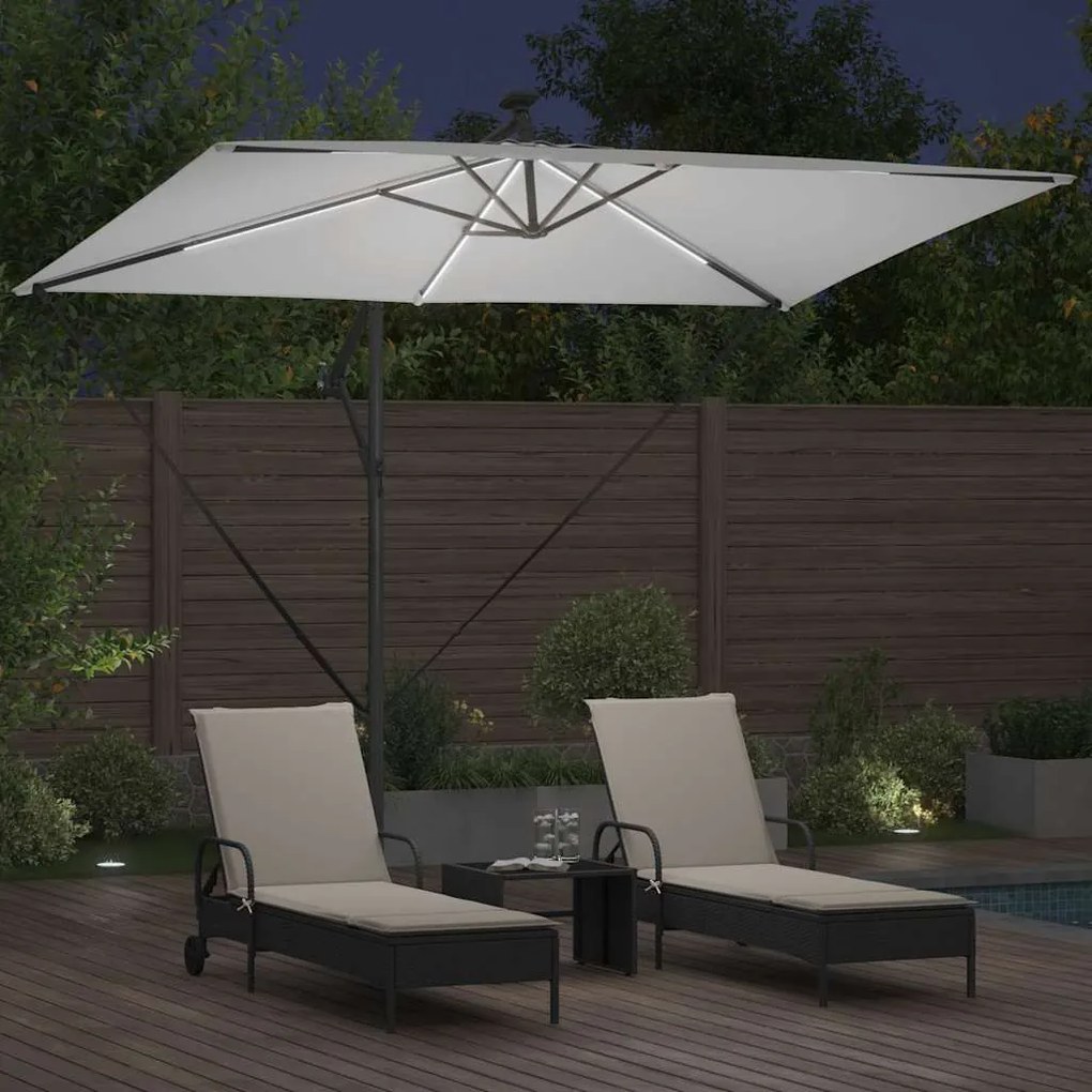 vidaXL Ομπρέλα Cantilever Banana Άμμος 294 x 200 x 254 εκ.