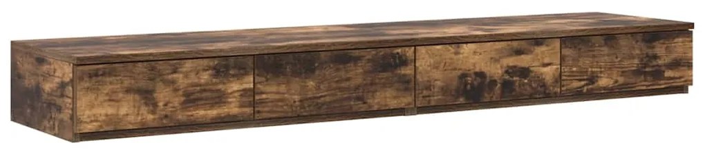 vidaXL Συρτάρια κρεβατιού Καπνιστή δρυς 160 x 36.5 x 16.5 εκ