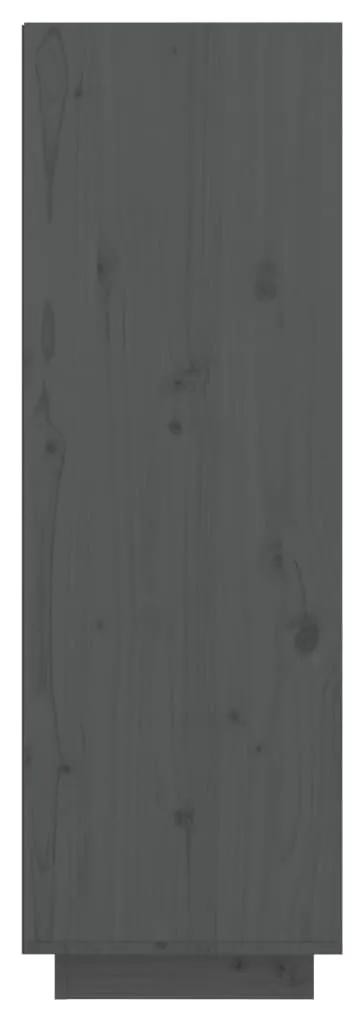 vidaXL Παπουτσοθήκη Γκρι 30x34x105 εκ. από Μασίφ Ξύλο Πεύκου