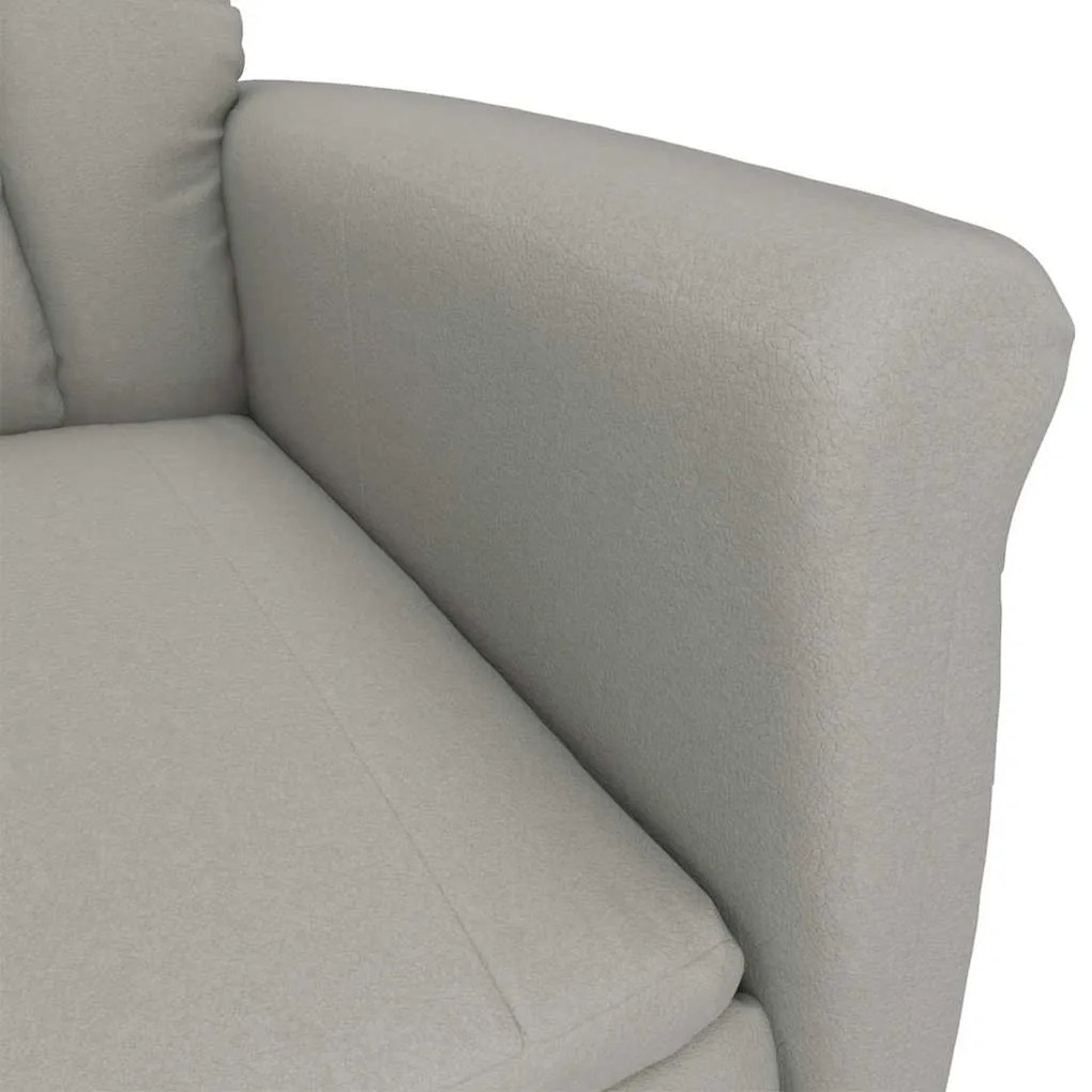 vidaXL Καρέκλα μασάζ Ανοιχτό γκρι 70.5 x 96.5 x 95 cm Πολυεστέρας