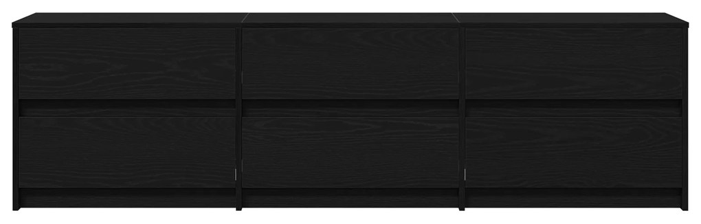 vidaXL Ντουλάπι TV Μαύρο 182 x 34 x 50 εκ. Επεξεργασμένο ξύλο