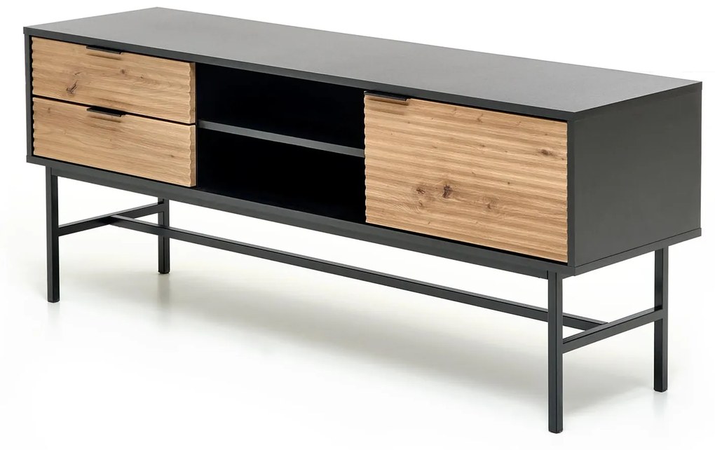 MURANO RTV-1 TV-stand, color: artisan oak/black DIOMMI V-PL-MURANO-RTV-1