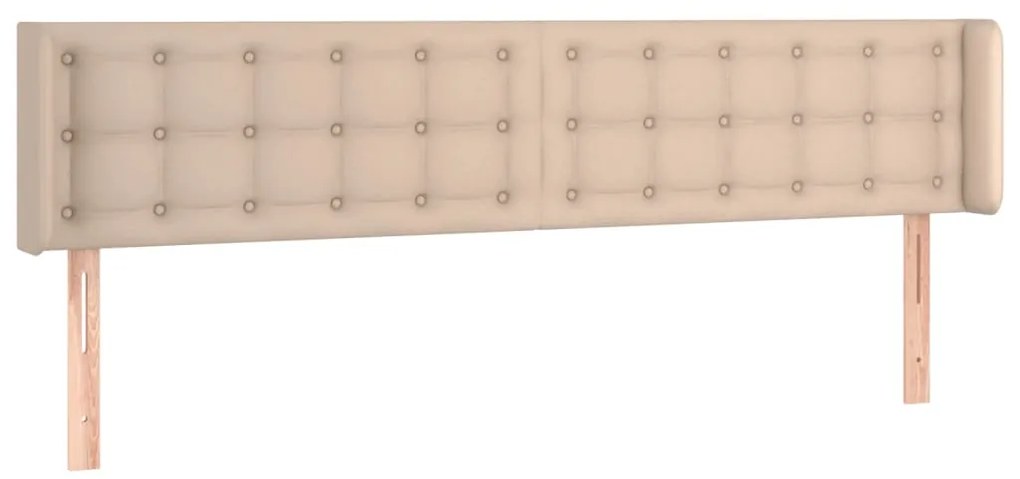 vidaXL Κεφαλάρι με Πτερύγια Καπουτσίνο 163x16x78/88εκ. Συνθετικό Δέρμα