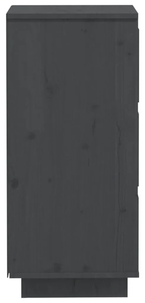 vidaXL Συρταριέρες 2 τεμ. Γκρι 32 x 34 x 75 εκ. από Μασίφ Ξύλο Πεύκου
