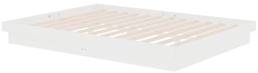 vidaXL Πλαίσιο Κρεβατιού Λευκό 140 x 190 εκ. από Μασίφ Ξύλο