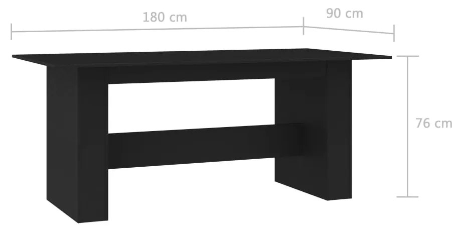 ΤΡΑΠΕΖΑΡΙΑ ΜΑΥΡΗ 180 X 90 X 76 ΕΚ. ΑΠΟ ΜΟΡΙΟΣΑΝΙΔΑ 800469