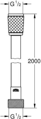 Σπιράλ ντουζ Grohe Relexa Flex-Μήκος 200 εκ.-Ashmi