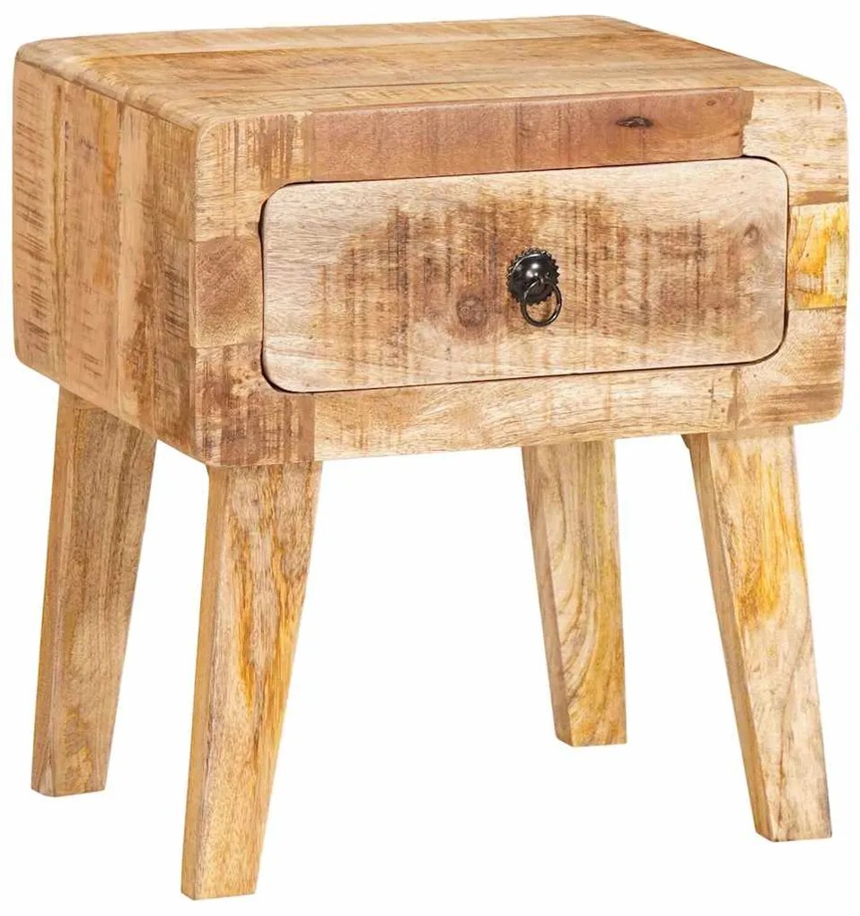 vidaXL End Table με συρτάρι Καφέ 40 x 32 x 46 εκ Στερεό ξύλο μάνγκο