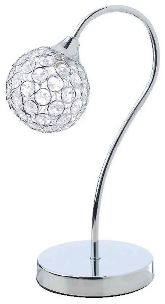 Φωτιστικό Επιτραπέζιο Crystal AD2012001T Chrome Crystal, Metal