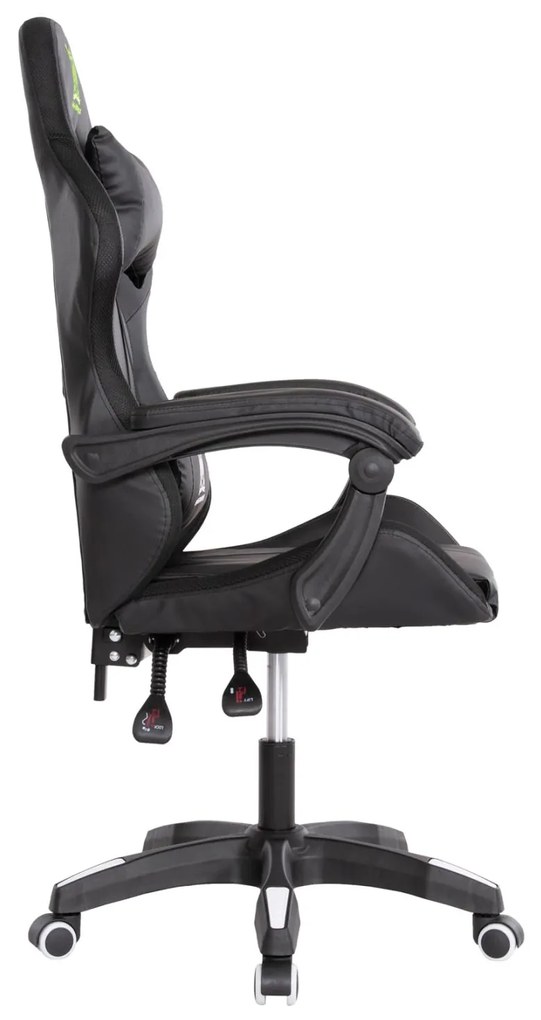ΠΟΛΥΘΡΟΝΑ GAMING DARREN ΜΑΥΡΟ-ΛΕΥΚΟ PVC & NYLON 51x49x125Υεκ.
