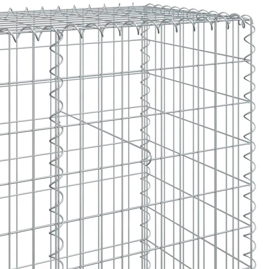 vidaXL Συρματοκιβώτιο με Κάλυμμα 400x50x200εκ. από Γαλβανισμένο Χάλυβα