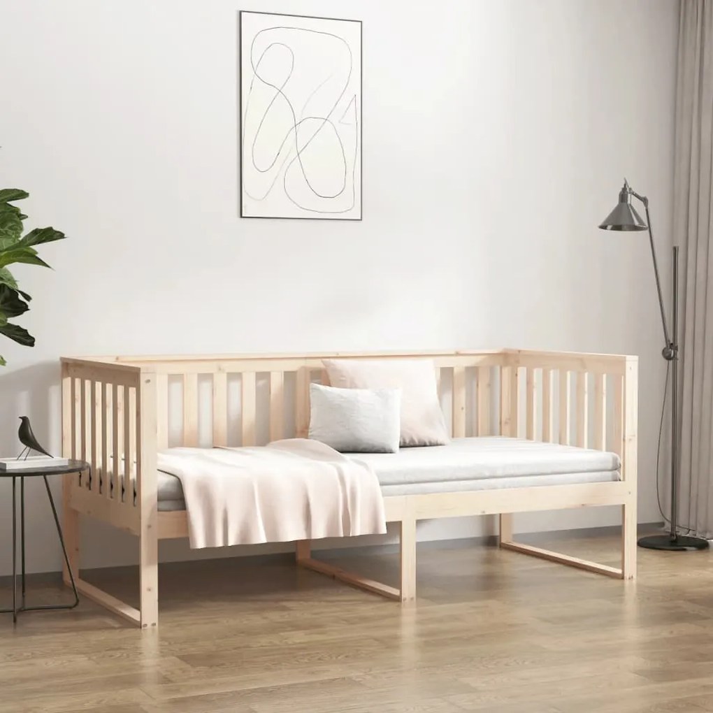 vidaXL Καναπές Κρεβάτι Χωρίς Στρώμα 90x190 εκ. Μασίφ Ξύλο Πεύκου