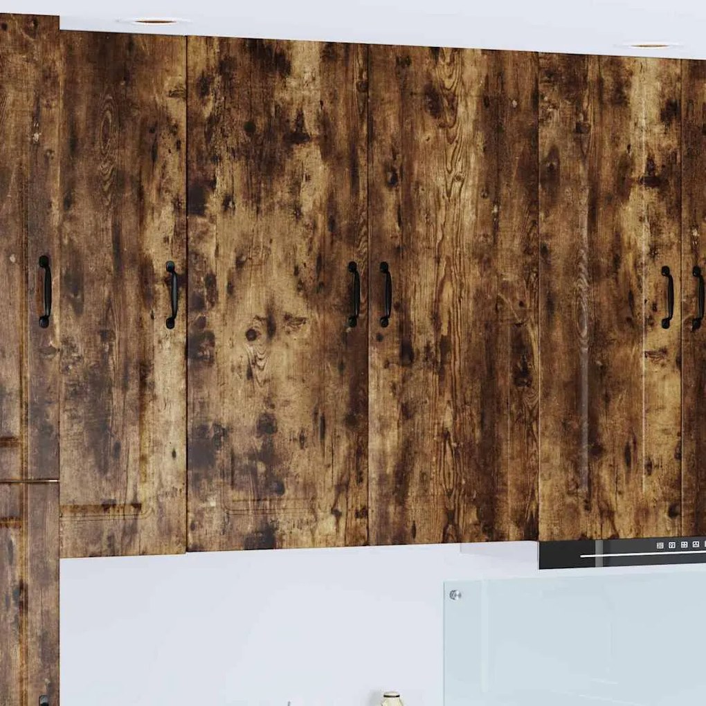 vidaXL Κρεμαστό ντουλάπι κουζίνας Καπνιστό Δρύς 80 x 31 x 100 εκ.