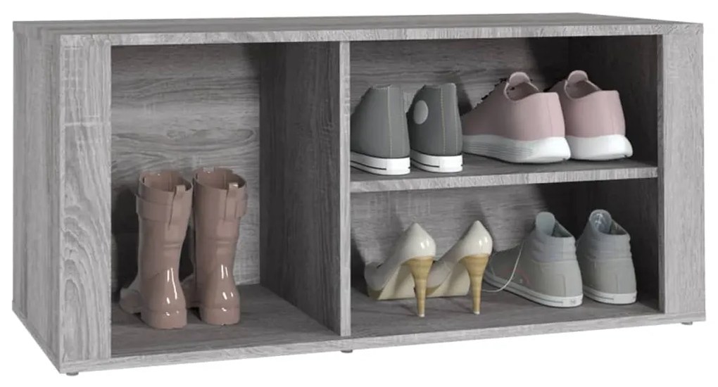 vidaXL Παπουτσοθήκη Γκρι Sonoma 100x35x45 εκ. από Επεξεργασμένο Ξύλο
