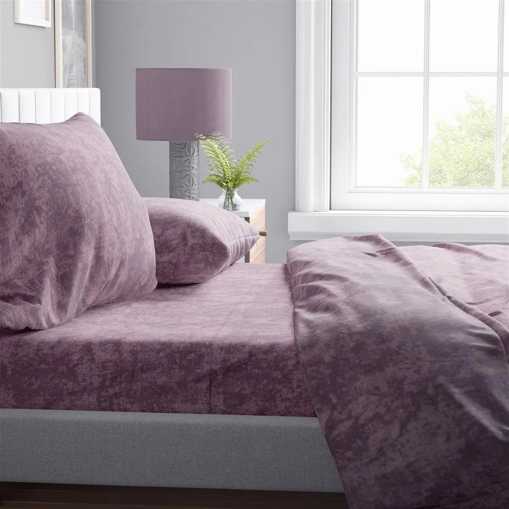 Σεντόνια Σετ 3 τεμ Polycotton Μονά Shadow 19 160X240 Dark Lilac DimCol