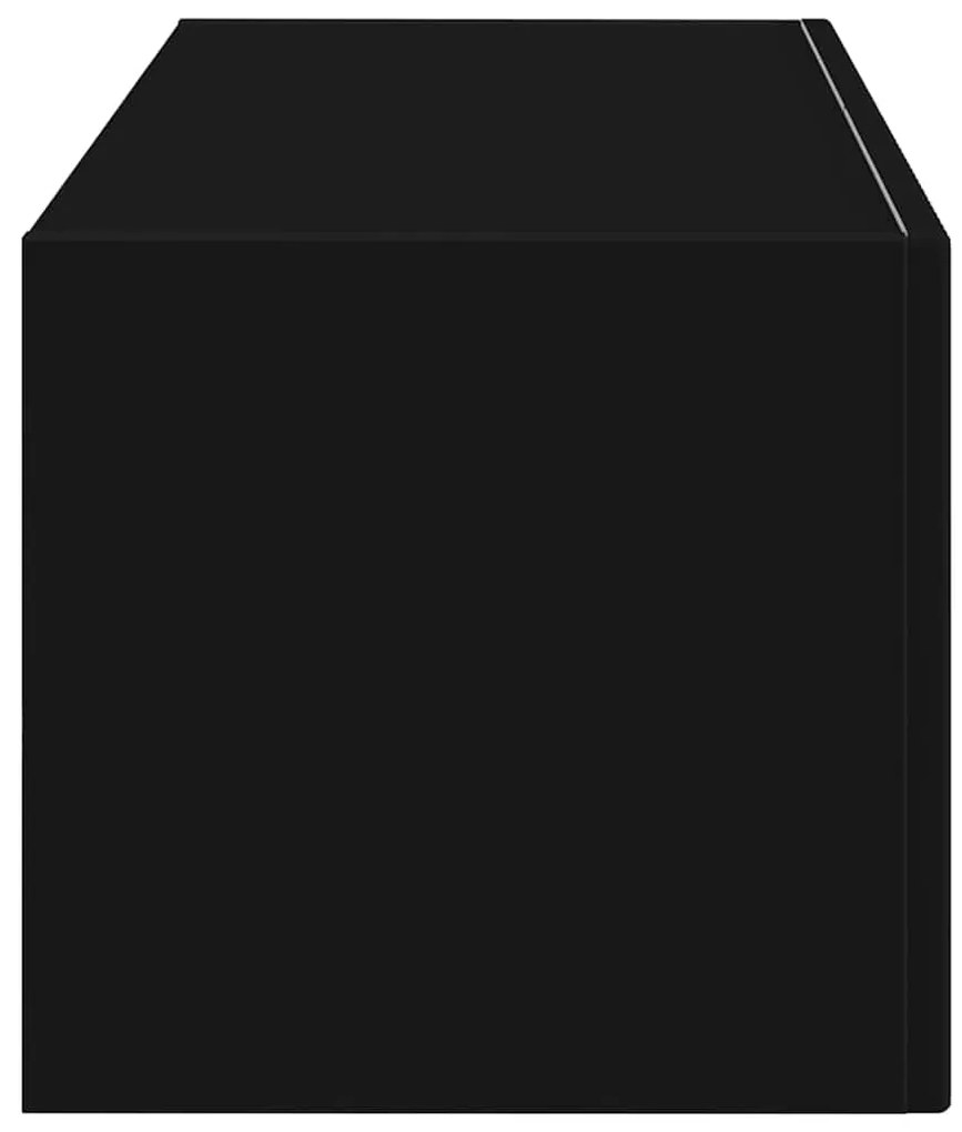 vidaXL Ντουλάπι Τηλεόρασης Τοίχου Επιτοίχιο Μαύρο 60 x 31 x 29.5 εκ