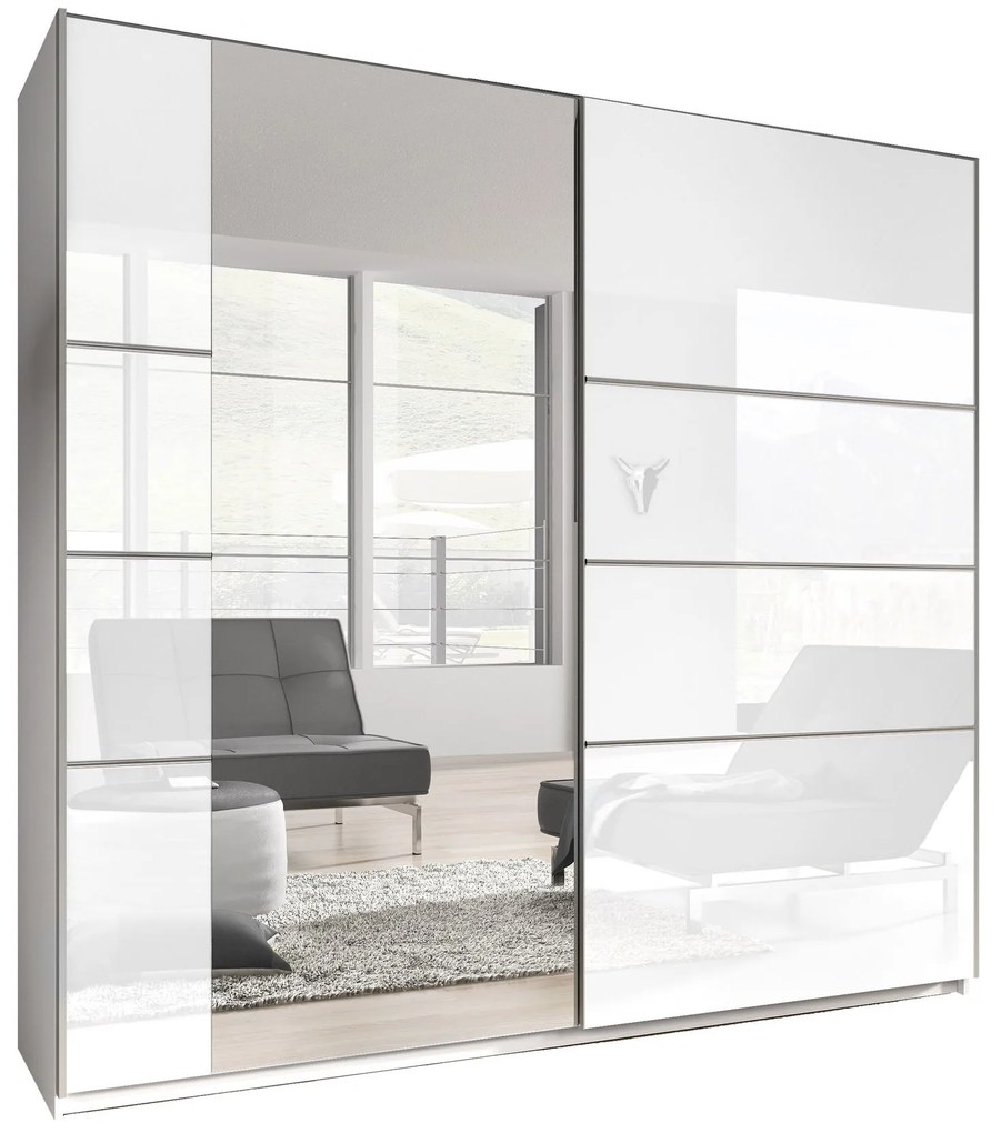 Ντουλάπα Συρόμενη Delta III-180 x 61 x 210 εκ.-Λευκό