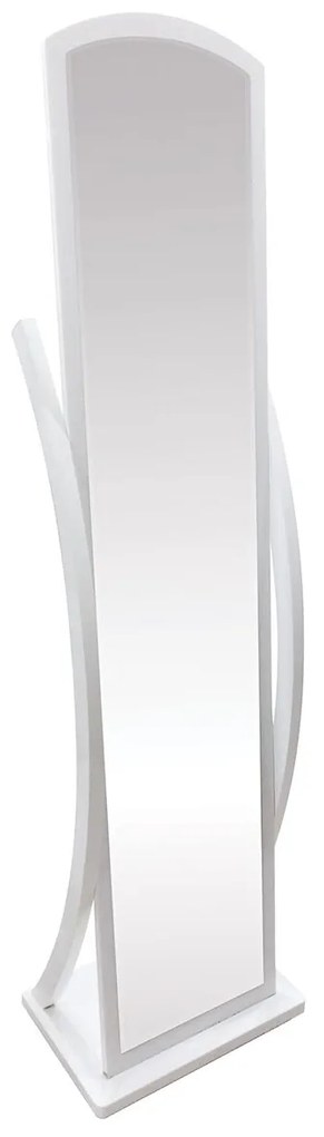 Καθρέπτης Δαπέδου ERCOLANO Λευκό Μελαμίνη/Γυαλί 44x29x164.5cm - Γυαλί - 14620015