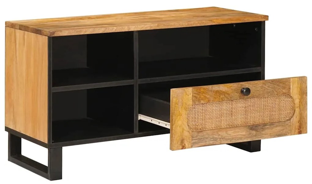 vidaXL Ντουλάπι TV με ράφι Καφέ 80 x 33,5 x 46 εκ. Στερεό ξύλο μάνγκο