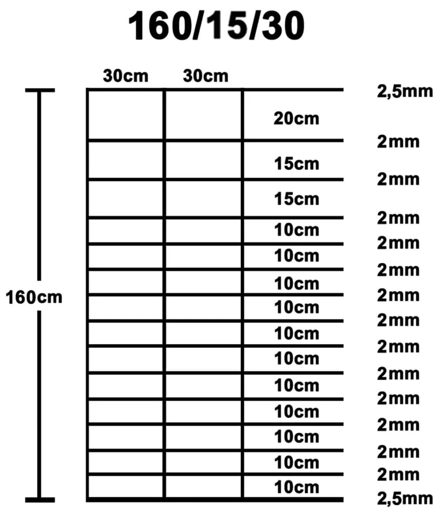vidaXL Συρματόπλεγμα Περίφραξης Ασημί 50 x 1,6 μ. Γαλβανισμένο Ατσάλι
