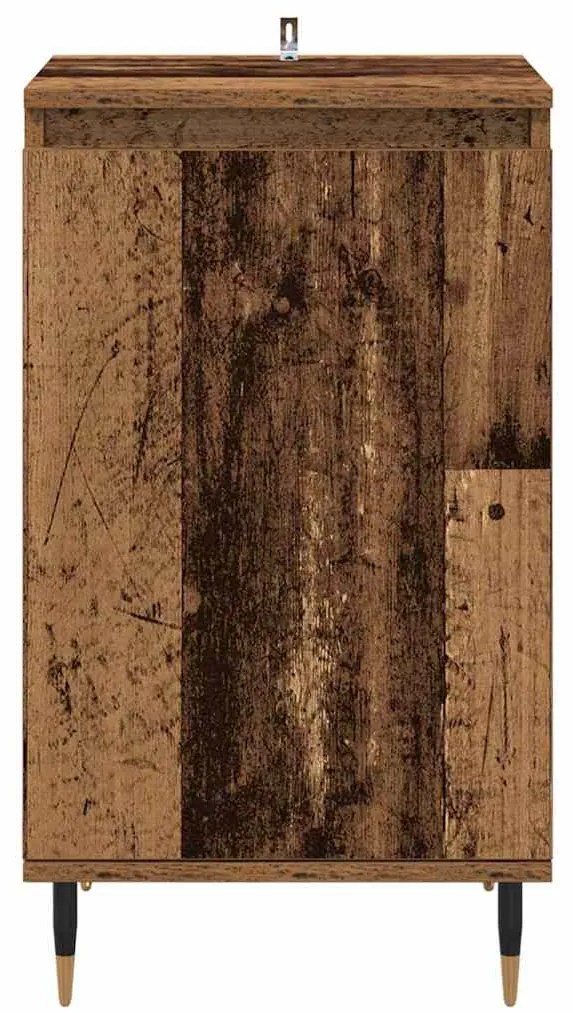 vidaXL Πλαϊνό γραφείο 2 pcs Παλιό Ξύλο 40 x 35 x 70 εκ.