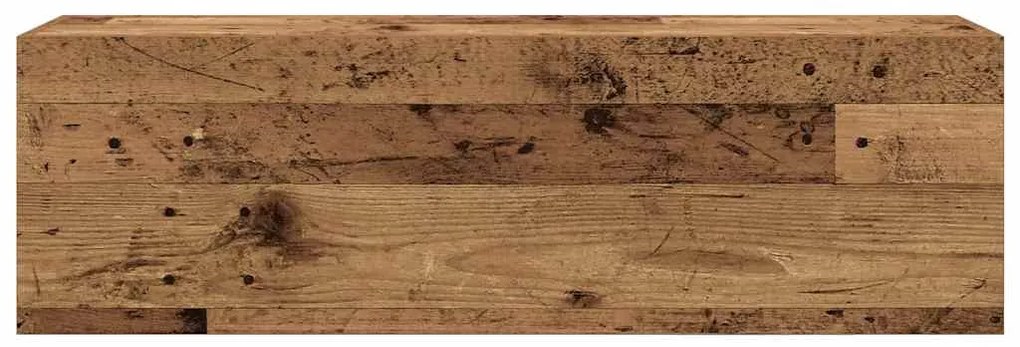vidaXL Ντουλάπι τοίχου μπάνιου Παλιό ξύλο 100x25x30 cm