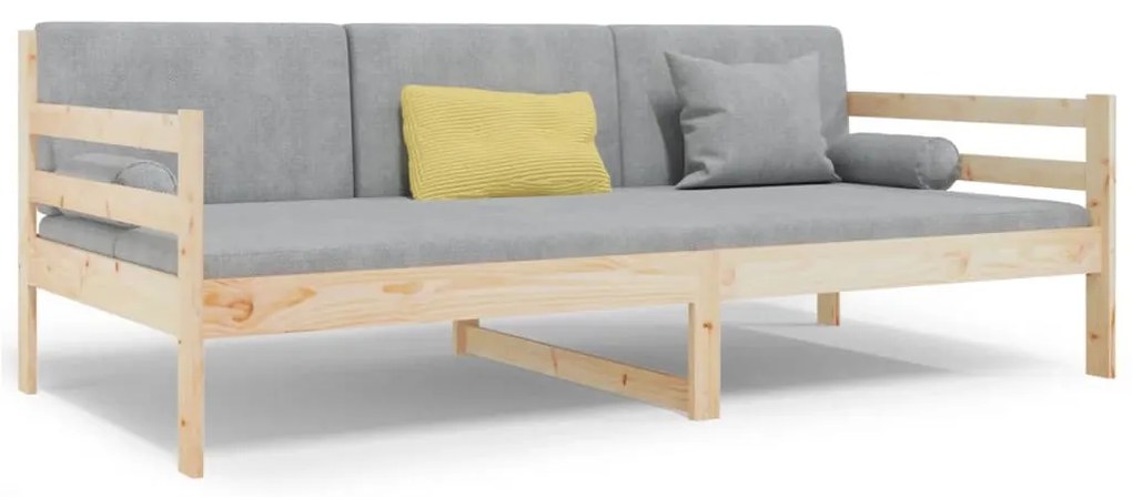 vidaXL Καναπές Κρεβάτι Χωρίς Στρώμα 90x190 εκ. Μασίφ Ξύλο Πεύκου