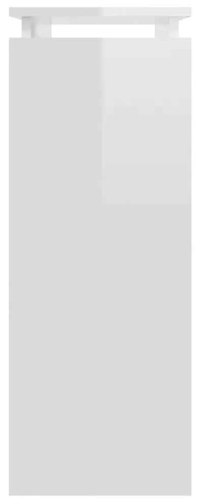 vidaXL Τραπεζάκι Κονσόλα Γυαλιστερό Λευκό 80 x 30 x 80 εκ. Μοριοσανίδα