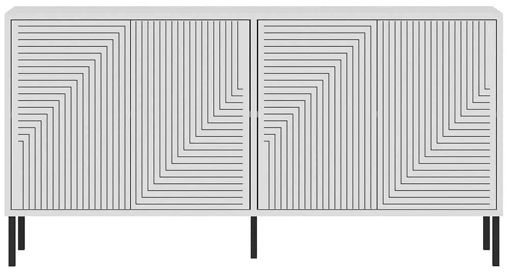 Μπουφές Evolet 327ODS1345 150x36x75cm White Μοριοσανίδα, Μελαμίνη