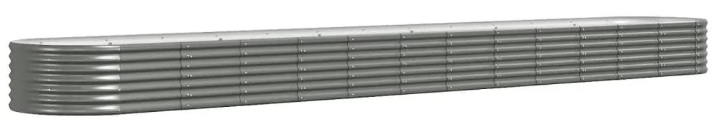 vidaXL Ζαρντινιέρα Γκρι 512x80x36 εκ. Γαλβανισμένος χάλυβας