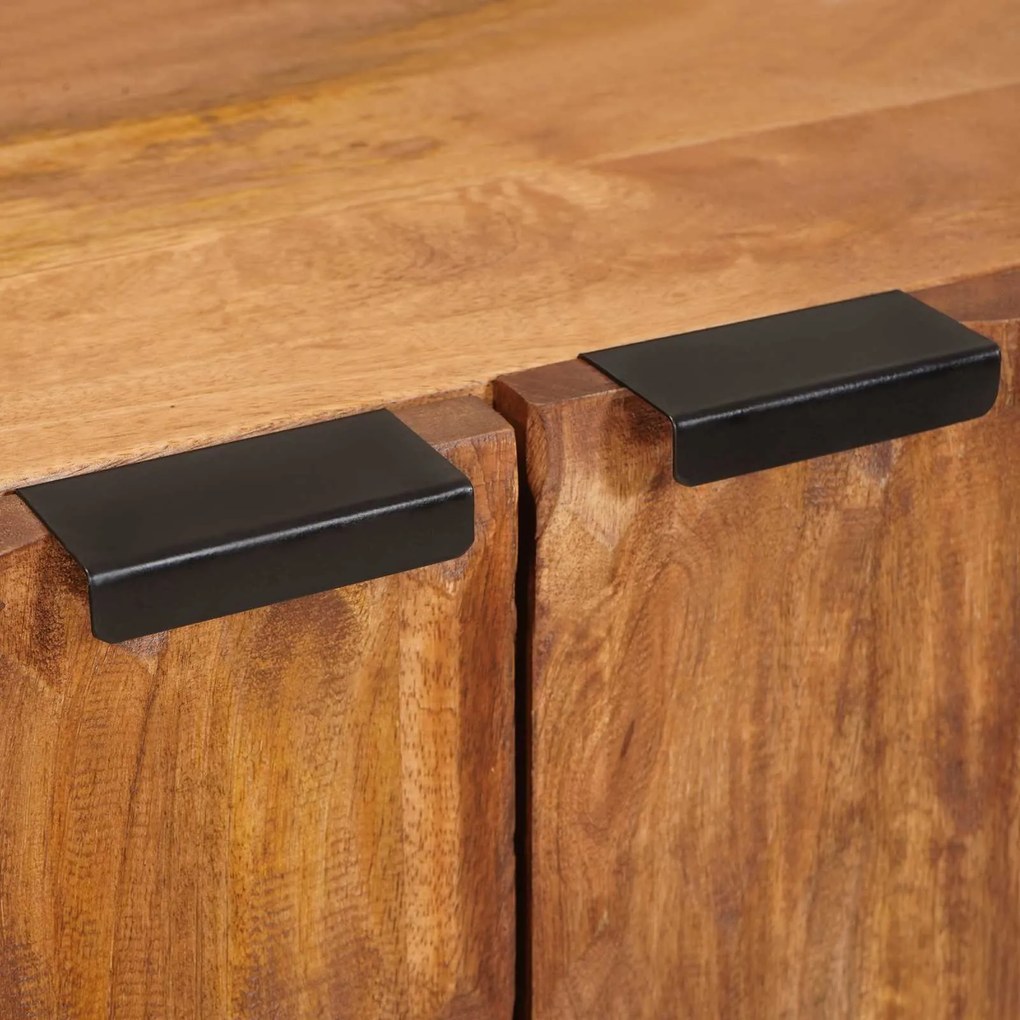 vidaXL Πλαϊνό γραφείο με πόρτα Καφέ Φινίρισμα Ακακίας 60 x 33 x 75 cm