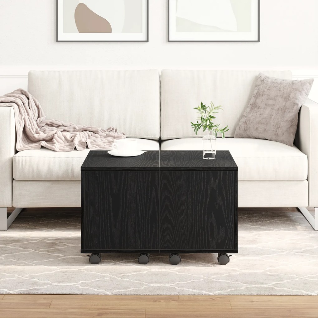 vidaXL Τραπεζάκι Καφέ Μαύρη Δρυς 60x60x38 εκ από Ξύλο