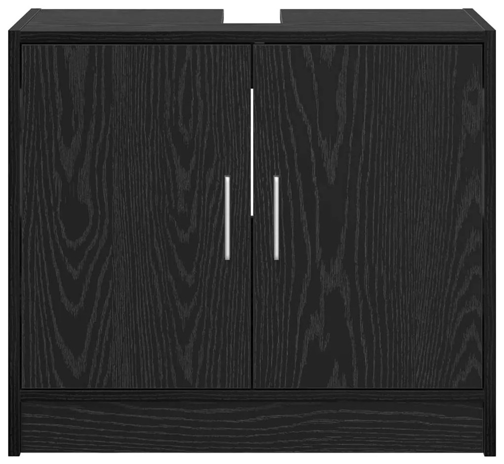 vidaXL Ντουλάπα Νιπτήρα Μαύρη Οξυά 63 x 29 x 55 cm Επεξεργασμένο ξύλο