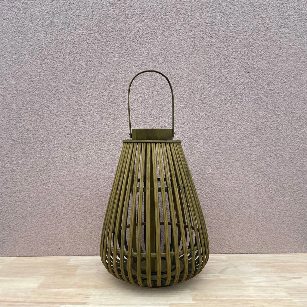 Φανάρι Bamboo σε Πράσινο 28x39,5cm Etoile LM-572