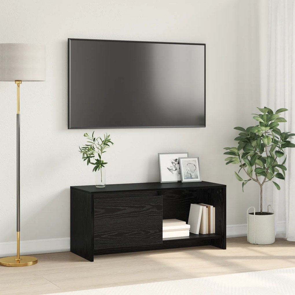 vidaXL Βάση TV Μαύρη δρυς 90 x 35 x 40 εκ. Επεξεργασμένο ξύλο