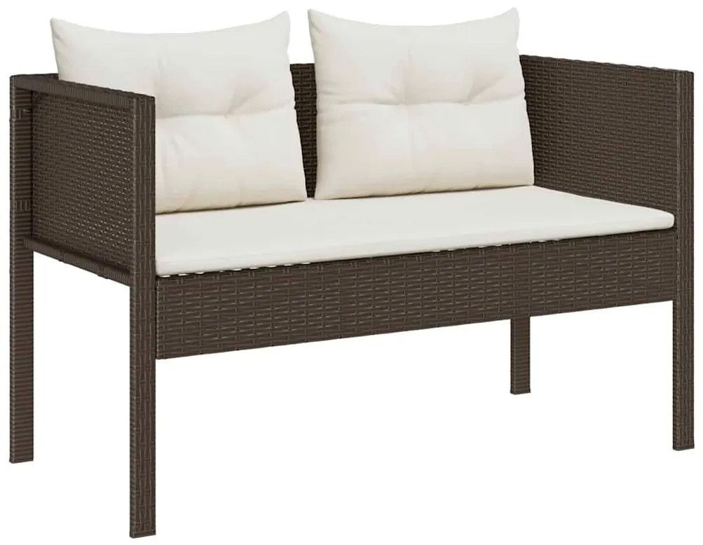 vidaXL Σετ Καναπέ Κήπου 6 pcs Καφέ και κρεμ συνθετικό ρατάν