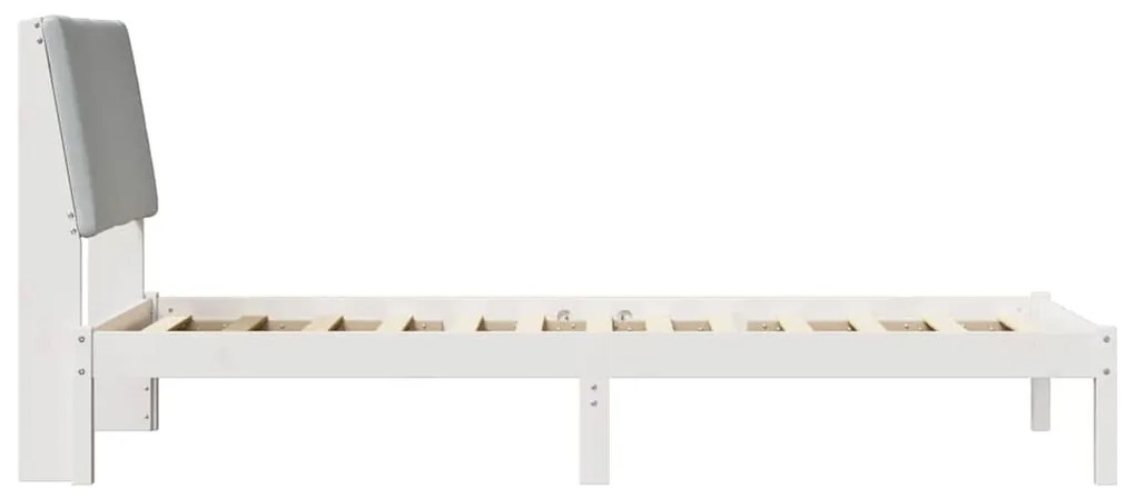 vidaXL Σκελετός Κρεβατιού Λευκό και ανοιχτό γκρι 100 x 200 cm